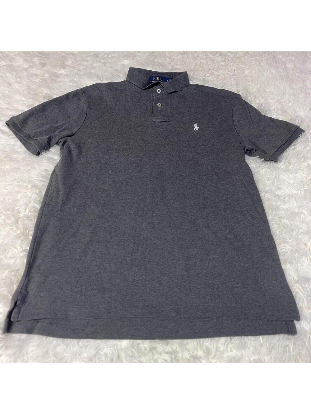Polo By Ralph Lauren Shirt Mens Small Gray Cotton Knit Golf